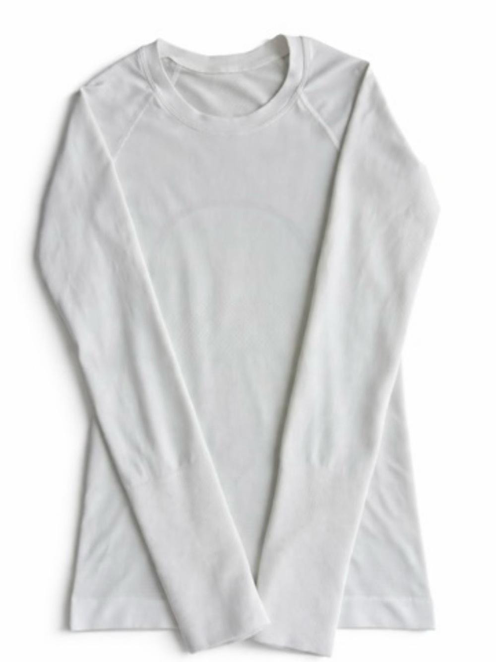 Lululemon White Long-Sleeve Swiftly Tee - Hip Lengh - 4